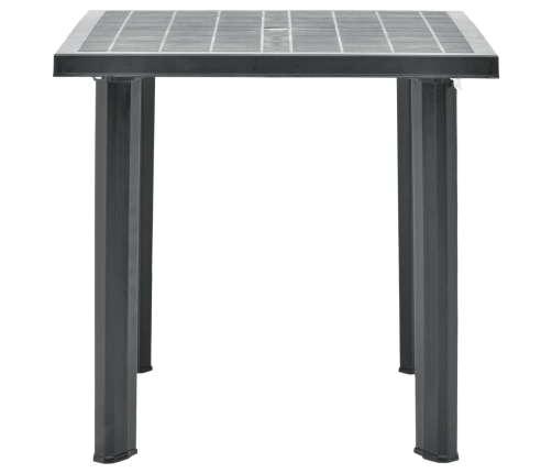 Mesa de jardín de plástico gris antracita 80x75x72 cm