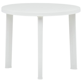 Mesa de jardín de plástico blanco 89 cm