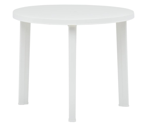 Mesa de jardín de plástico blanco 89 cm