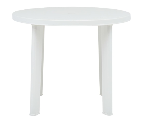 Mesa de jardín de plástico blanco 89 cm