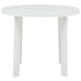 Mesa de jardín de plástico blanco 89 cm