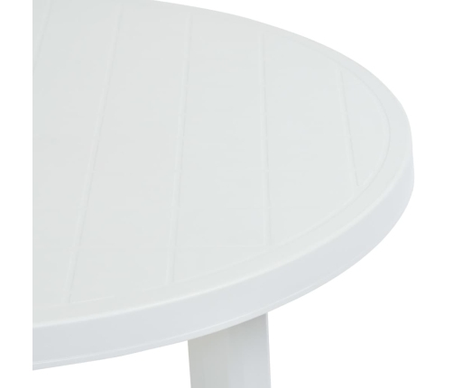 Mesa de jardín de plástico blanco 89 cm