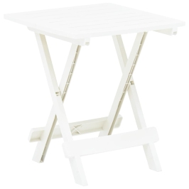 Mesa plegable de jardín plástico blanco 45x43x50 cm