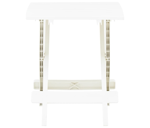 Mesa plegable de jardín plástico blanco 45x43x50 cm