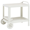 Carrito de bebidas plástico blanco 69x53x72 cm