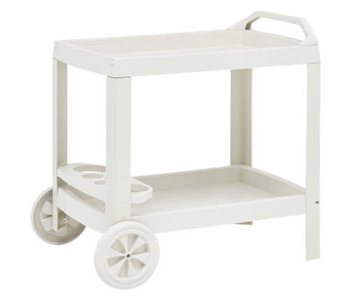 Carrito de bebidas plástico blanco 69x53x72 cm