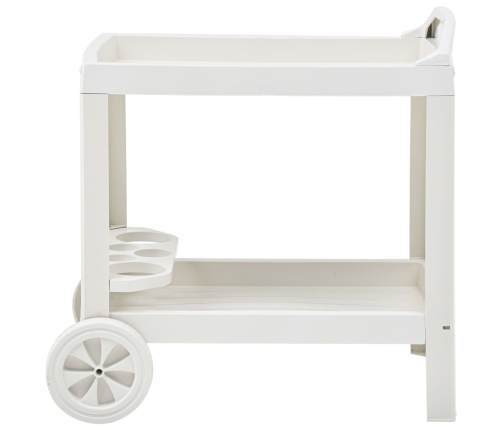 Carrito de bebidas plástico blanco 69x53x72 cm