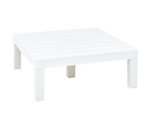 Mesa de jardín de plástico blanco 78x78x31 cm