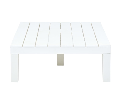 Mesa de jardín de plástico blanco 78x78x31 cm