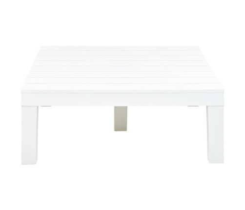 Mesa de jardín de plástico blanco 78x78x31 cm