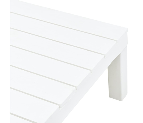 Mesa de jardín de plástico blanco 78x78x31 cm