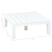 Mesa de jardín de plástico blanco 78x78x31 cm