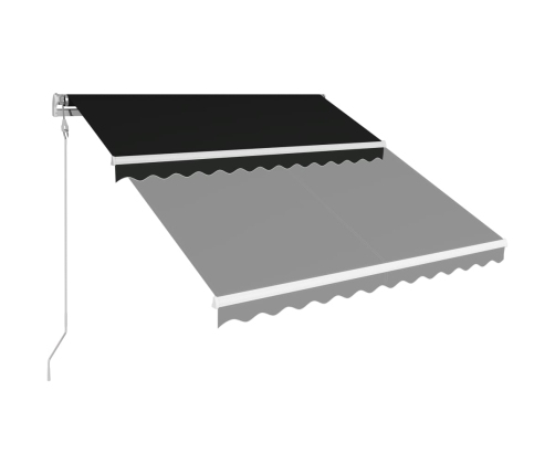 Toldo retráctil automático gris antracita 350x250 cm