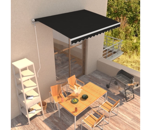 Toldo retráctil automático gris antracita 350x250 cm