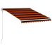 Toldo retráctil automático naranja y marrón 350x250 cm