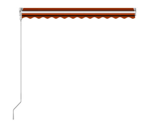 Toldo retráctil automático naranja y marrón 350x250 cm