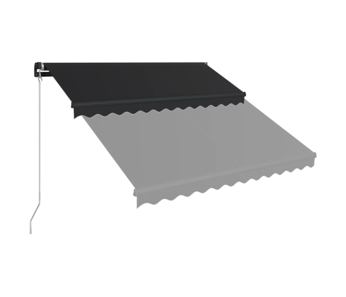 Toldo retráctil manual gris antracita 350x250 cm