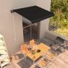 Toldo retráctil automático gris antracita 300x250 cm