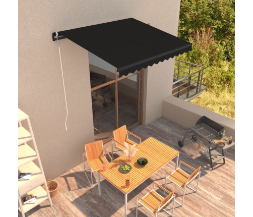 Toldo retráctil automático gris antracita 300x250 cm