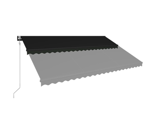 Toldo retráctil automático gris antracita 500x300 cm