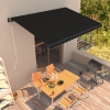 Toldo retráctil automático gris antracita 500x300 cm