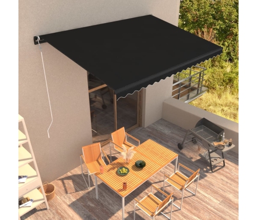 Toldo retráctil automático gris antracita 500x300 cm