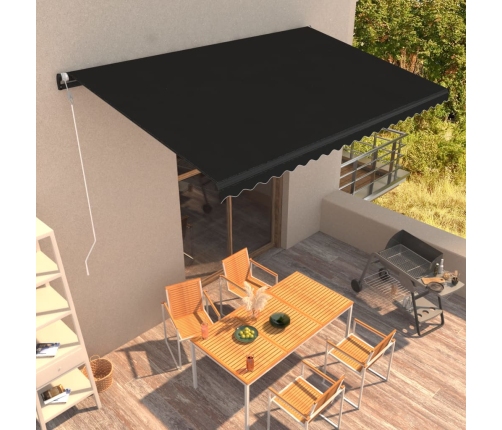 Toldo retráctil automático gris antracita 600x300 cm