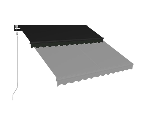 Toldo retráctil LED y sensor de viento gris antracita 300x250cm