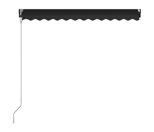 Toldo retráctil LED y sensor de viento gris antracita 300x250cm