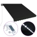 Toldo retráctil LED y sensor de viento gris antracita 350x250cm