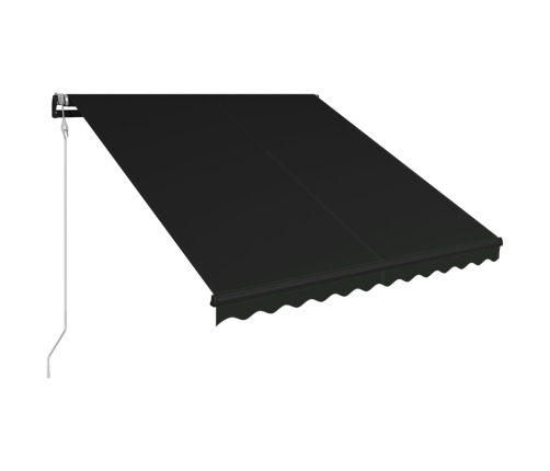 Toldo retráctil LED y sensor de viento gris antracita 350x250cm