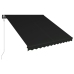 Toldo retráctil LED y sensor de viento gris antracita 350x250cm