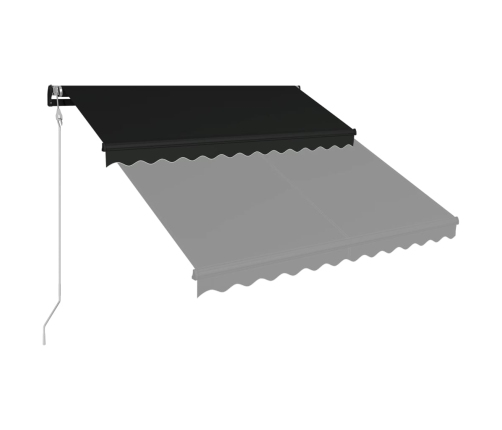 Toldo retráctil LED y sensor de viento gris antracita 350x250cm