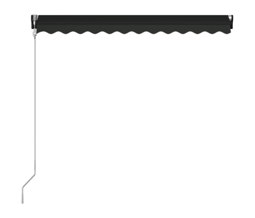 Toldo retráctil LED y sensor de viento gris antracita 350x250cm