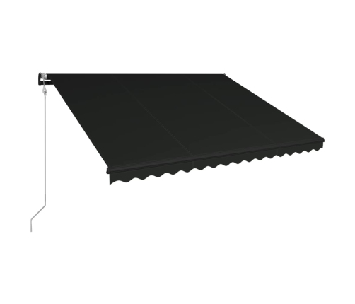 Toldo retráctil LED y sensor de viento gris antracita 400x300cm