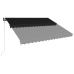 Toldo retráctil LED y sensor de viento gris antracita 400x300cm