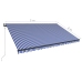 Toldo con LED y sensor de viento azul y blanco 500x300 cm