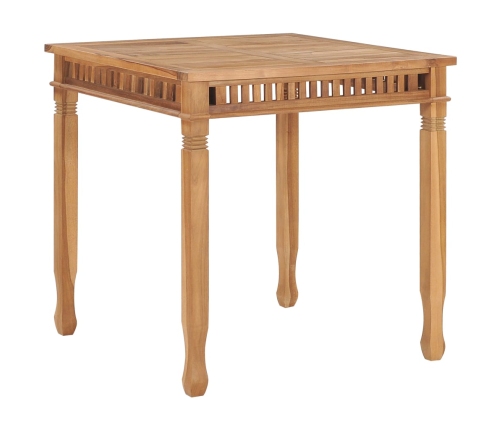 Mesa de comedor de jardín madera maciza de teca 80x80x80 cm