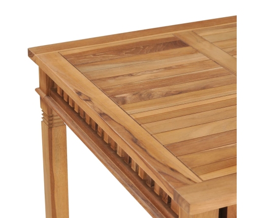 Mesa de comedor de jardín madera maciza de teca 80x80x80 cm