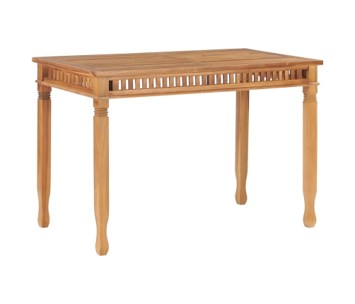 Mesa de comedor de jardín madera maciza de teca 110x65x80 cm