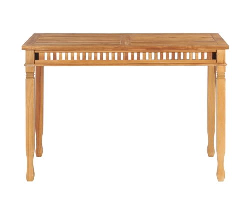 Mesa de comedor de jardín madera maciza de teca 110x65x80 cm