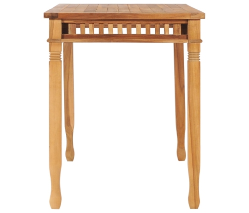 Mesa de comedor de jardín madera maciza de teca 110x65x80 cm