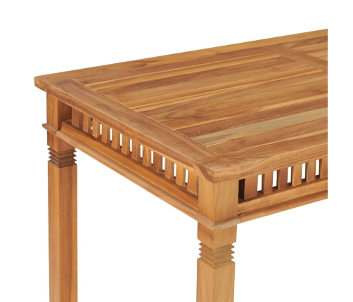 Mesa de comedor de jardín madera maciza de teca 110x65x80 cm