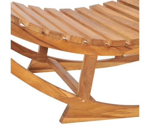 vidaXL Tumbona mecedora de madera de teca maciza