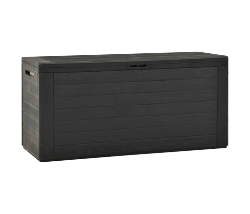 Caja de almacenamiento de jardín gris antracita 116x44x55 cm