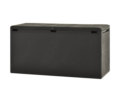 vidaXL Caja de almacenaje para jardín gris antracita 114x47x60 cm