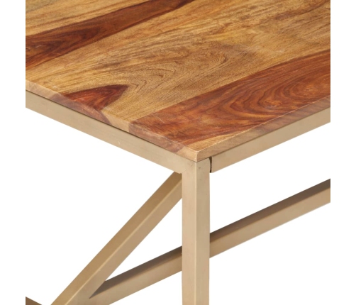 vidaXL Mesa de centro de madera maciza de sheesham 120x60x40 cm