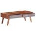 Mesa de centro de madera maciza gris 110x50x40 cm