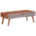 Mesa de centro de madera maciza gris 110x50x40 cm