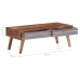 Mesa de centro de madera maciza gris 110x50x40 cm